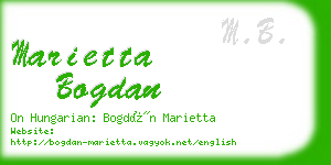 marietta bogdan business card